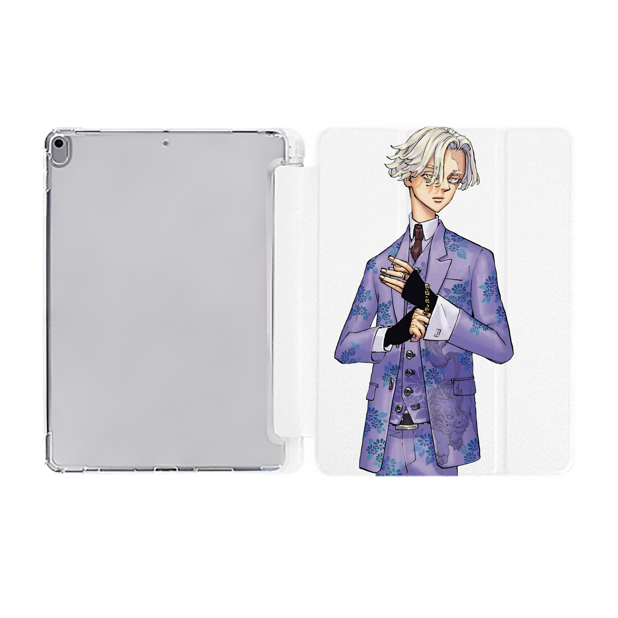 （画像用） 東京リベンジャーズ Tokyo Revengers IPad ケース ペン収納付き 三つ折りスタンド PUレザー×シリコン 対応機種9.5/10.5/10.9インチ